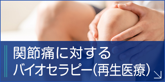 関節痛に対するバイオセラピー(PRP療法)|詳しくはこちら